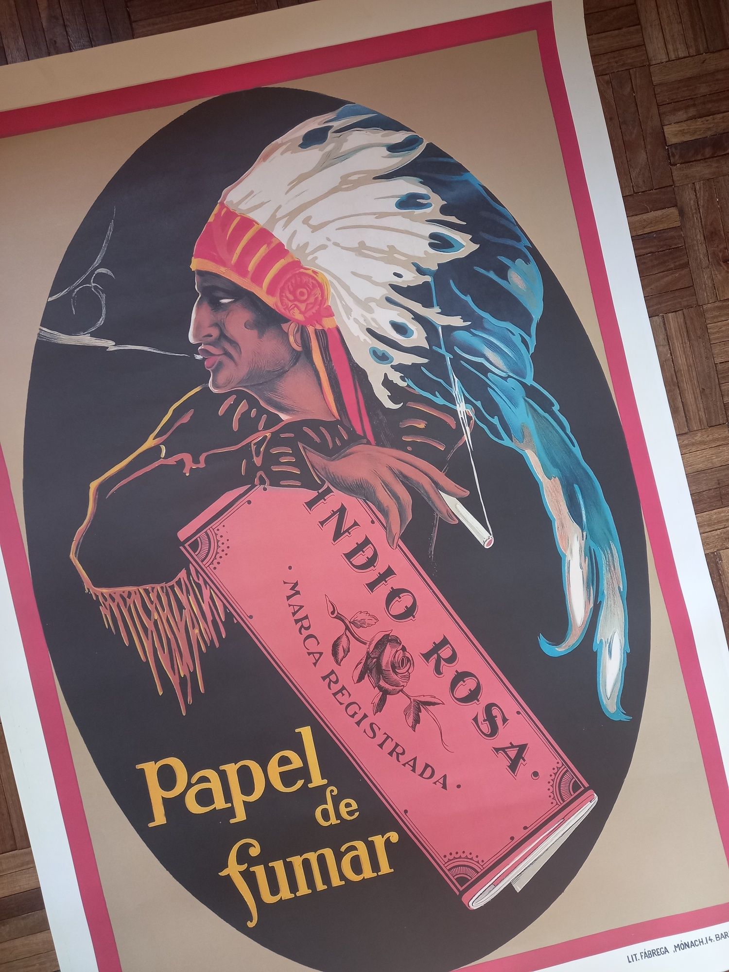 Poster / cartaz mortalhas Indio Rosa vintage