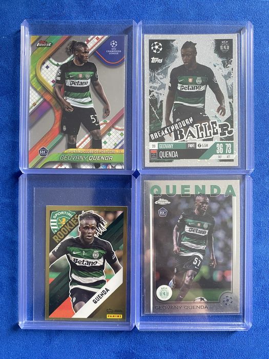 Cartas e Cromo Geovany Quenda Rookie Sporting Finest , Chrome
