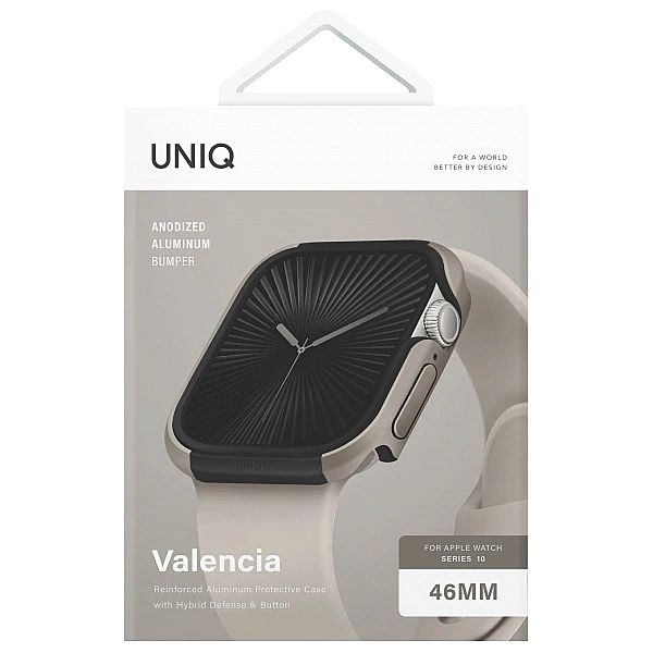 Etui UNIQ Valencia na Apple Watch 10/46 mm - srebrne