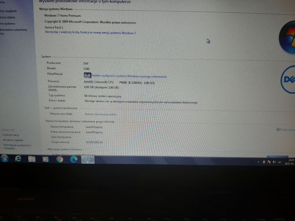Laptop Dell Vostro 1540 Windows 7
