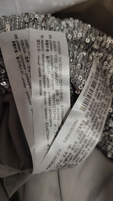 Срібляста сукня, S, XL ZARA