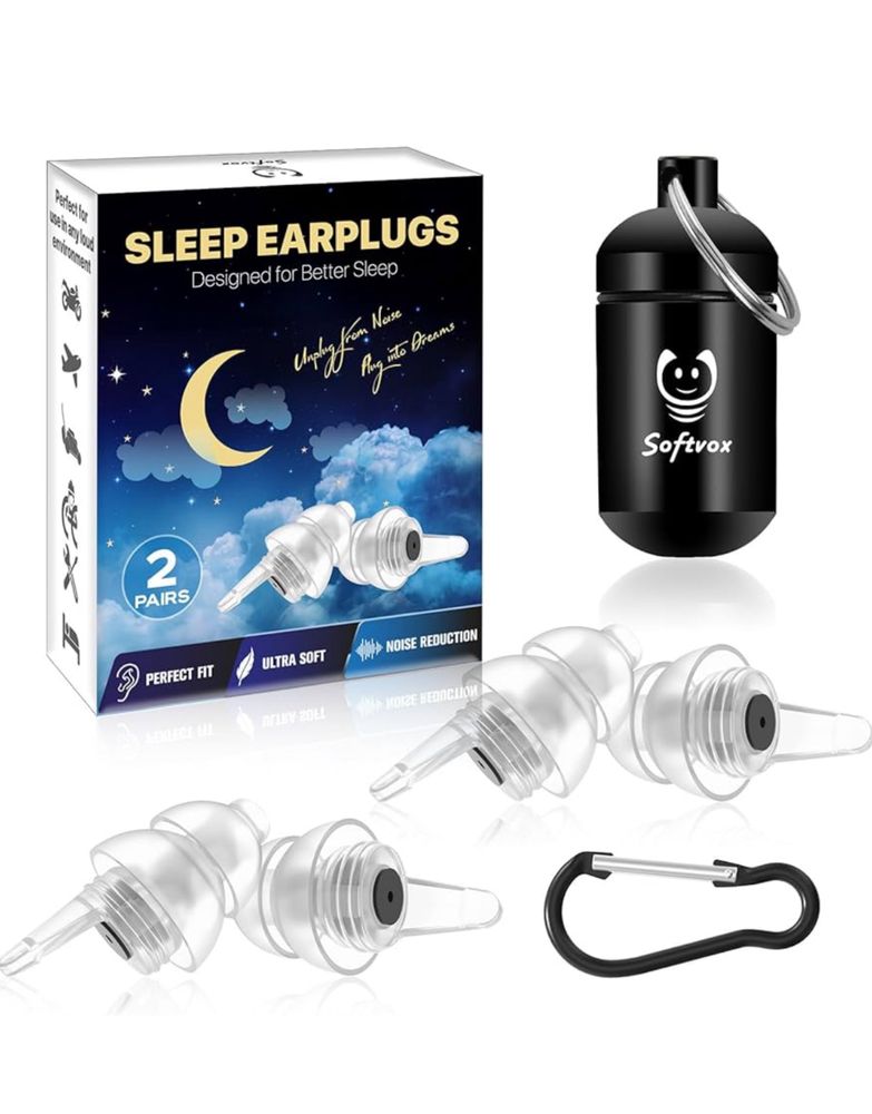 Беруши для сна  с фильтром Softvox Ear Plugs for Sleeping 2 Pairs,