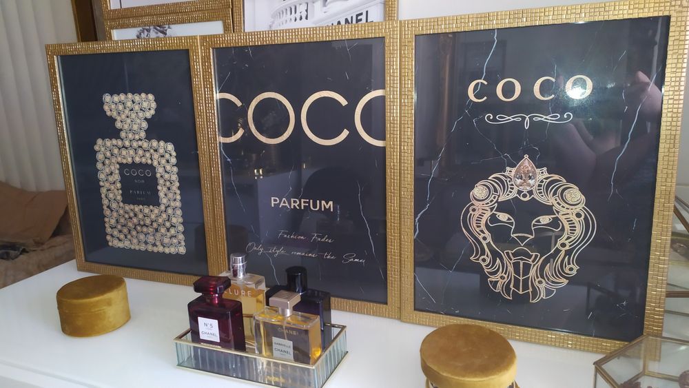 NOVO: Conjunto de 3 molduras com 3 telas