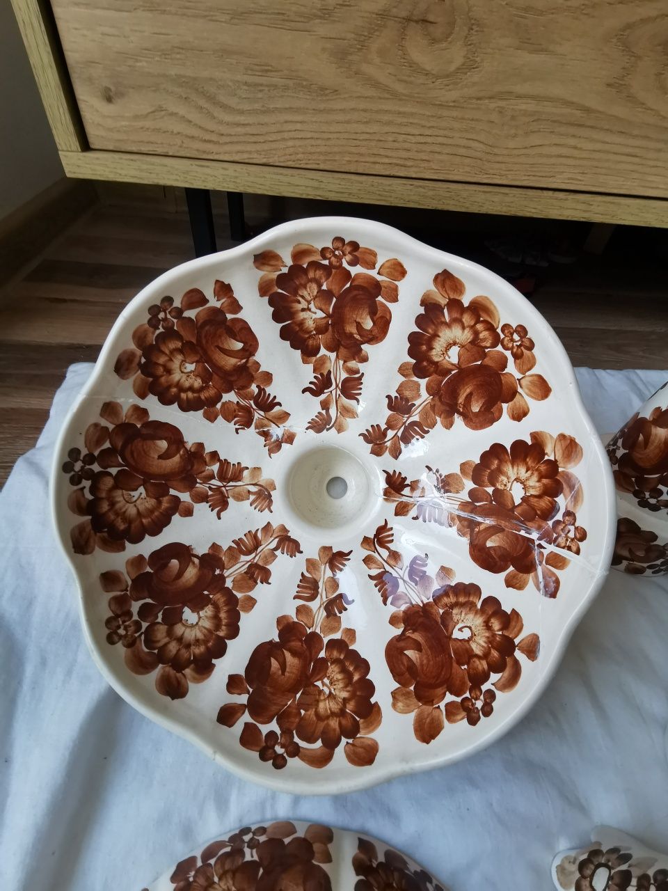 Lampa wisząca fajans folklor Włocławek elementy