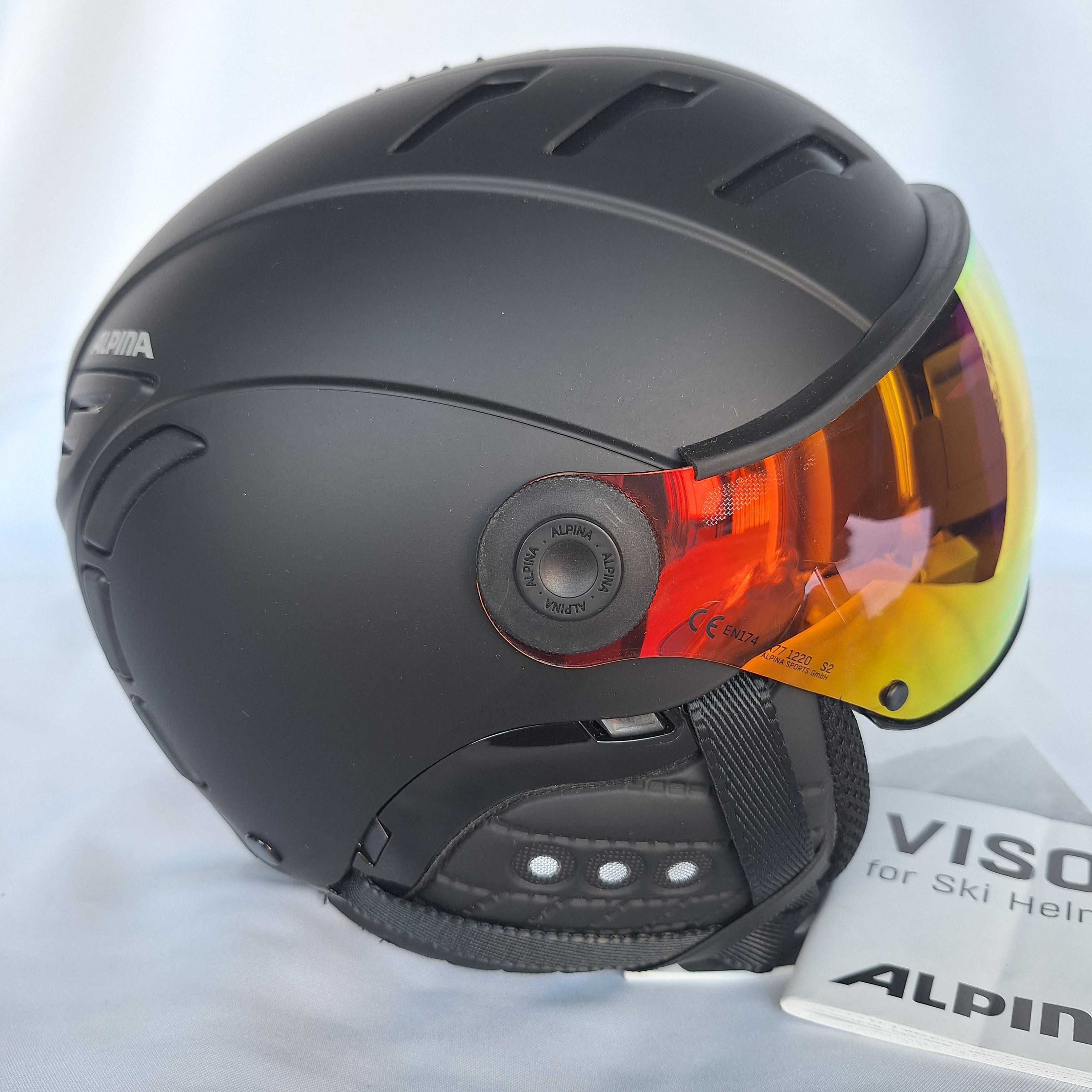 Kask narciarski Alpina Jump 2.0 QVM Vario Black Matt S 52-54cm