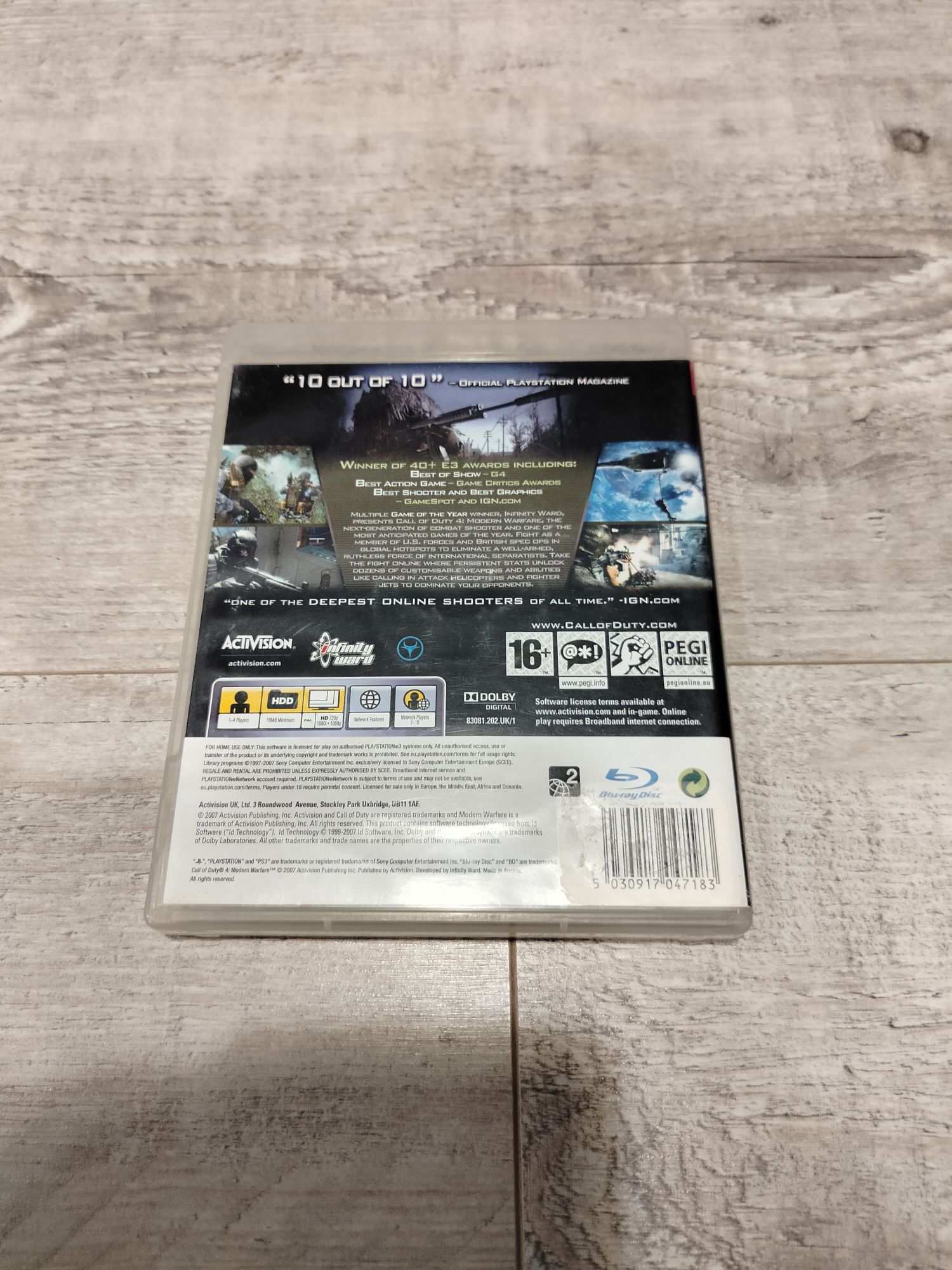 Gra call of duty 4 modern warfare goty ps3