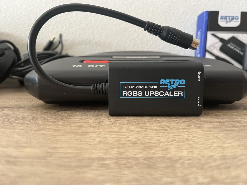 Sega Mega Drive (sega genesis) + everdrive+ 2 comandos +adaptador hdmi