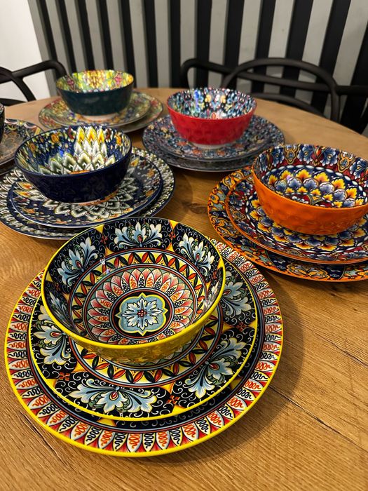 Zestaw talerzy zastawa stołowa porcelana vancasso