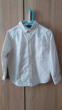 Koszula elegancka dla chłopca, wizytowa,biała w paseczki, H&M 116