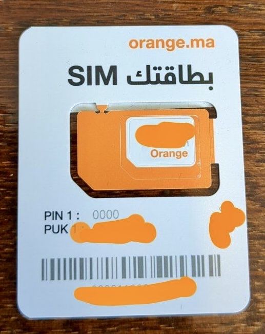 Orange MA +212 SIM karta Maroko Prepaid Card Aktywne OTP