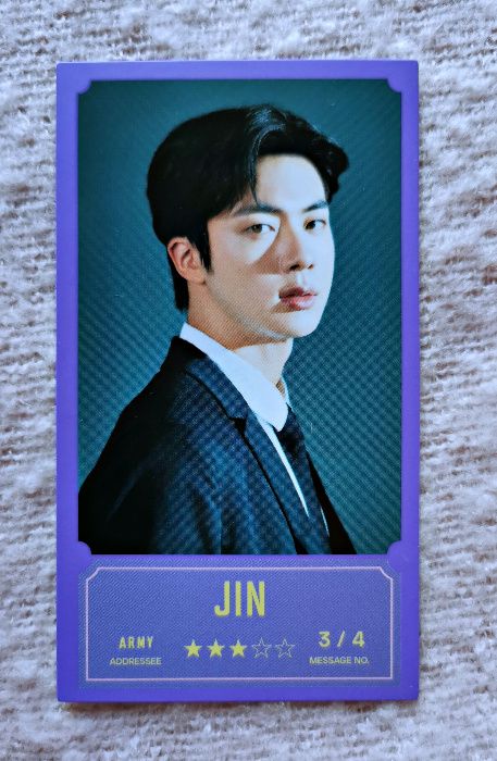 BTS Jin Seokjin - karta message card z Bang Bang Conu - 3/4