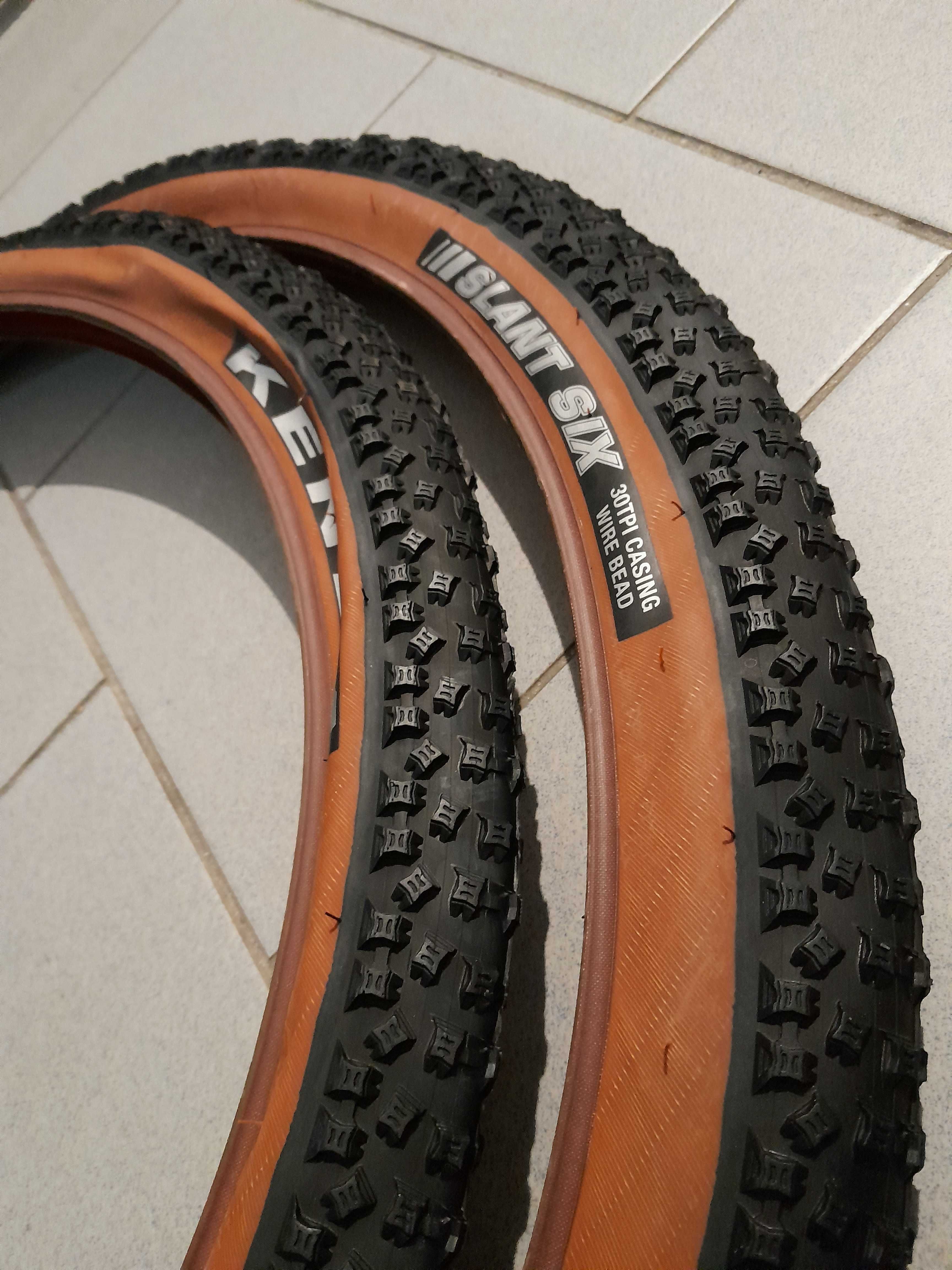 2szt.Opona Guma KENDA SLANT SIX sport 27,5 x 2.35 MTB 790g brąz bok