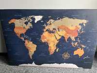 Mapa świata na korku