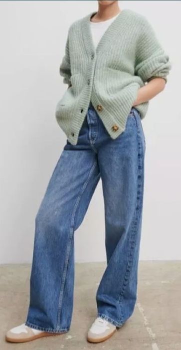 Kardigan oversize z wełną Zara