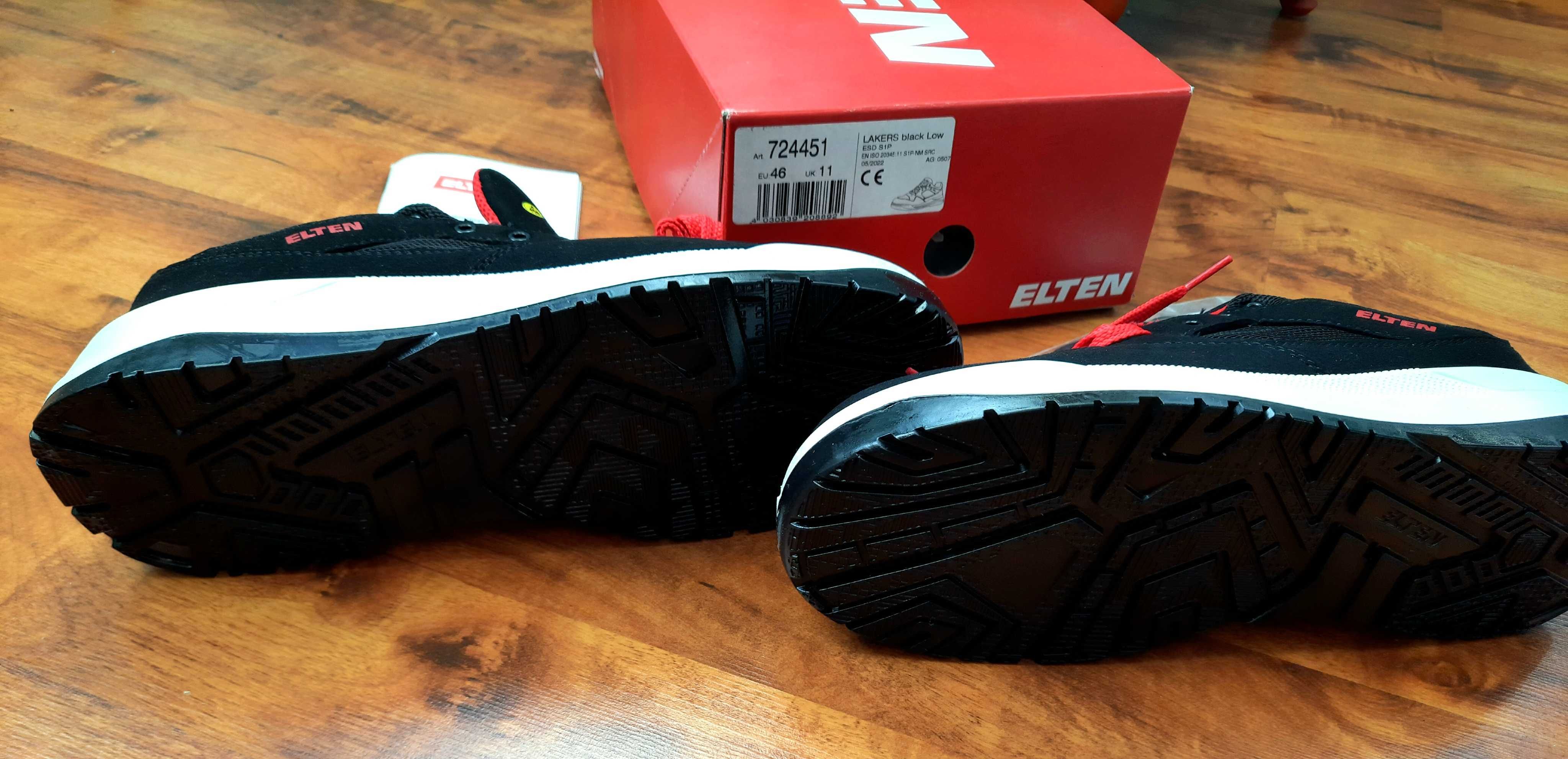 Buty robocze Elten Lakers black Low ESD S1P rozm. 46