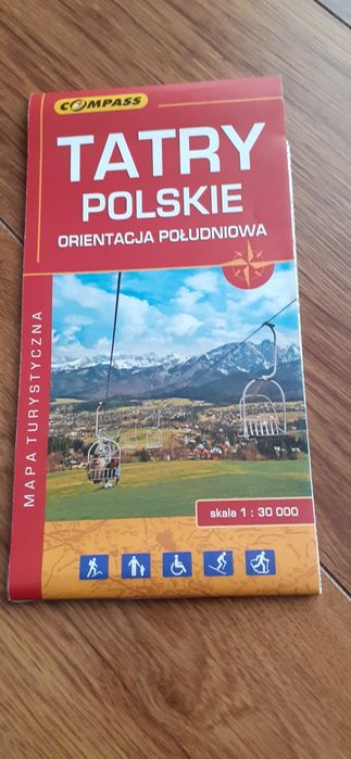 Tatry Polskie orientacja południowa mapa turystyczna 1:30 000. Książk