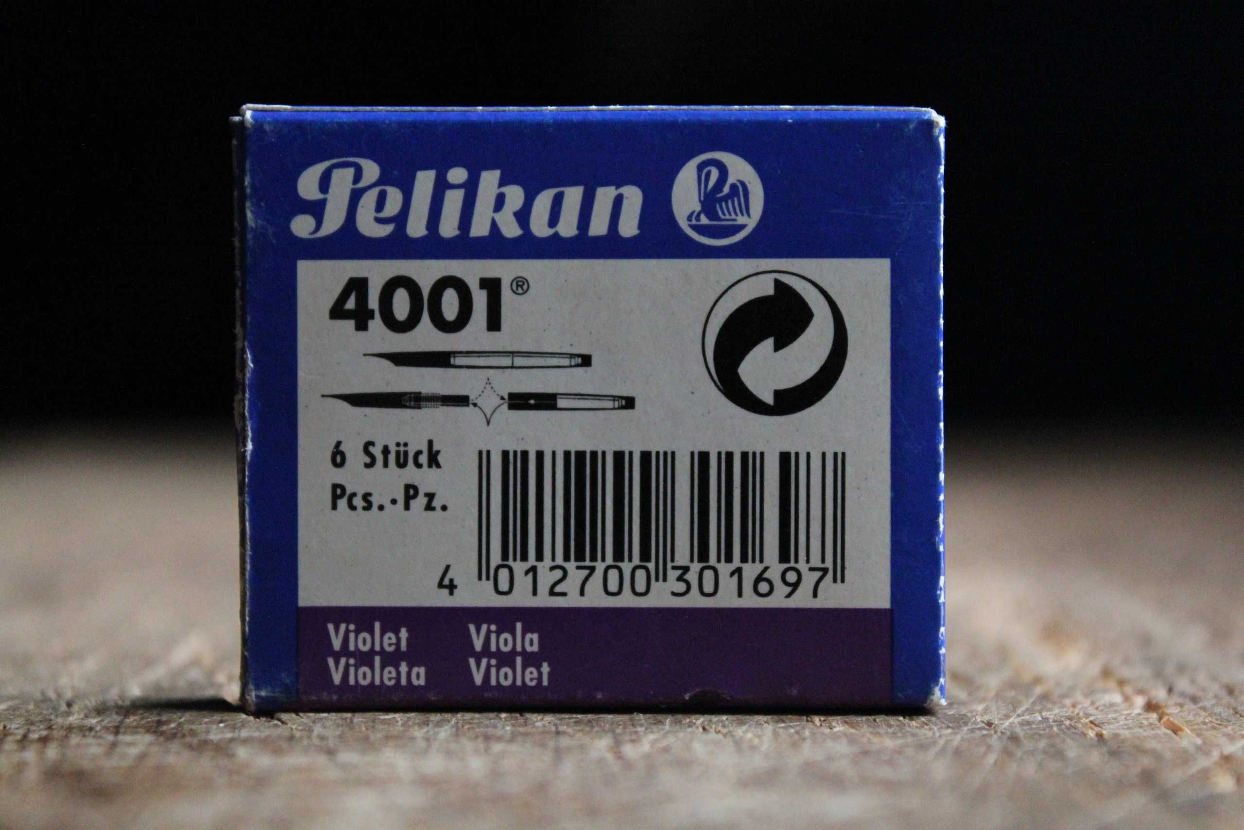 Набор Чернильных Картриджей Коротких Pelikan 4001 Violet Фиолетовые