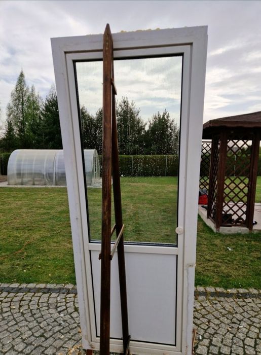 Drzwi okno 89x235 balkonowe 86x243 pcv z demontażu