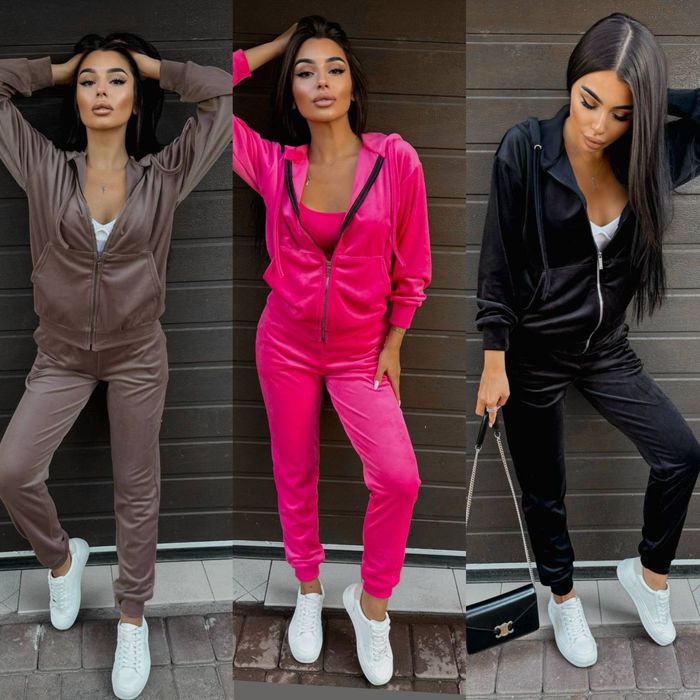 ‼️ Жіночий велюровий костюм: кофта на блискавці+джогери. Р. S, M, L