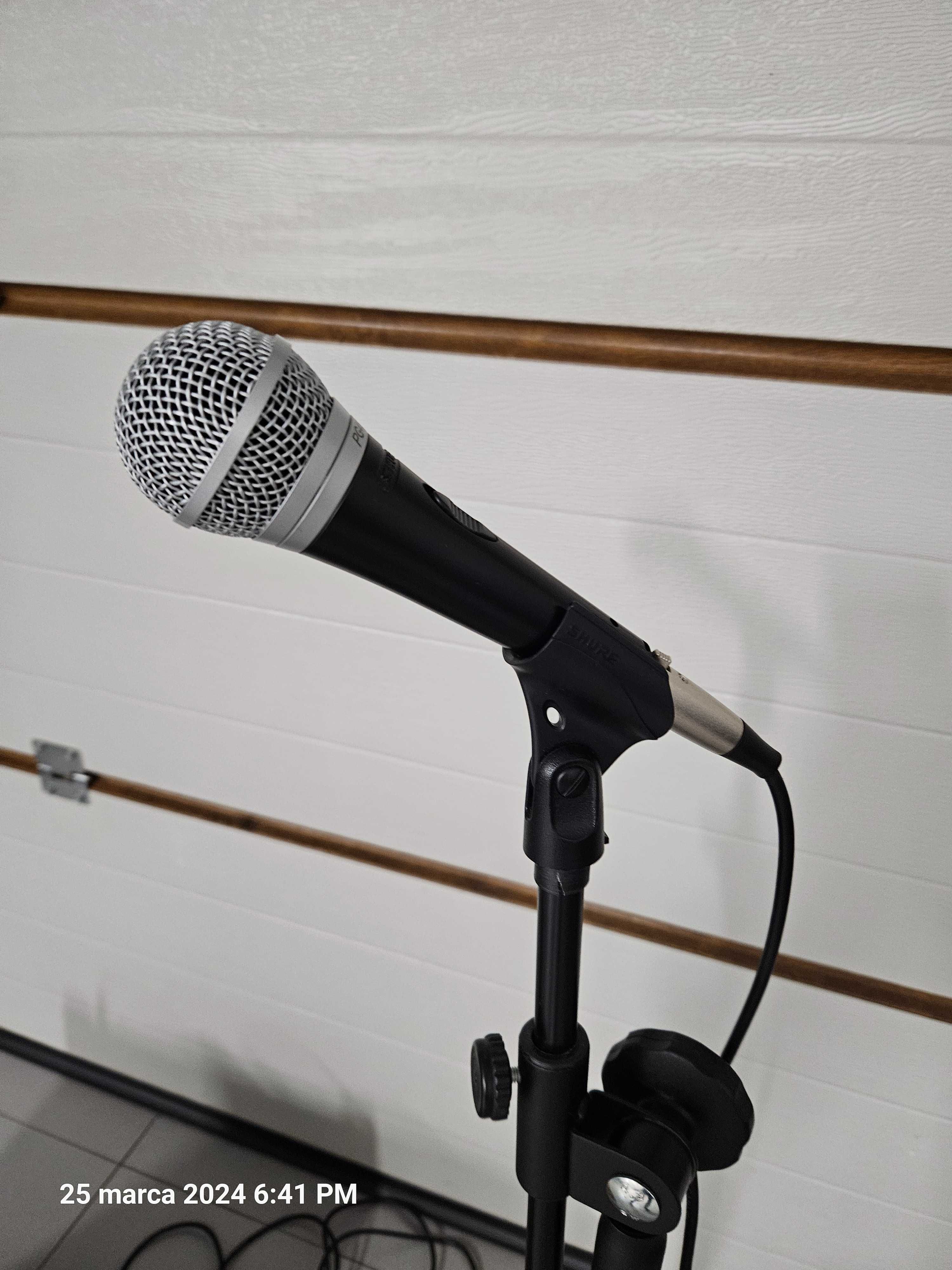 Wzmacniacz akustyczny ZAR A-40R + mikrofon PG48 na statywie