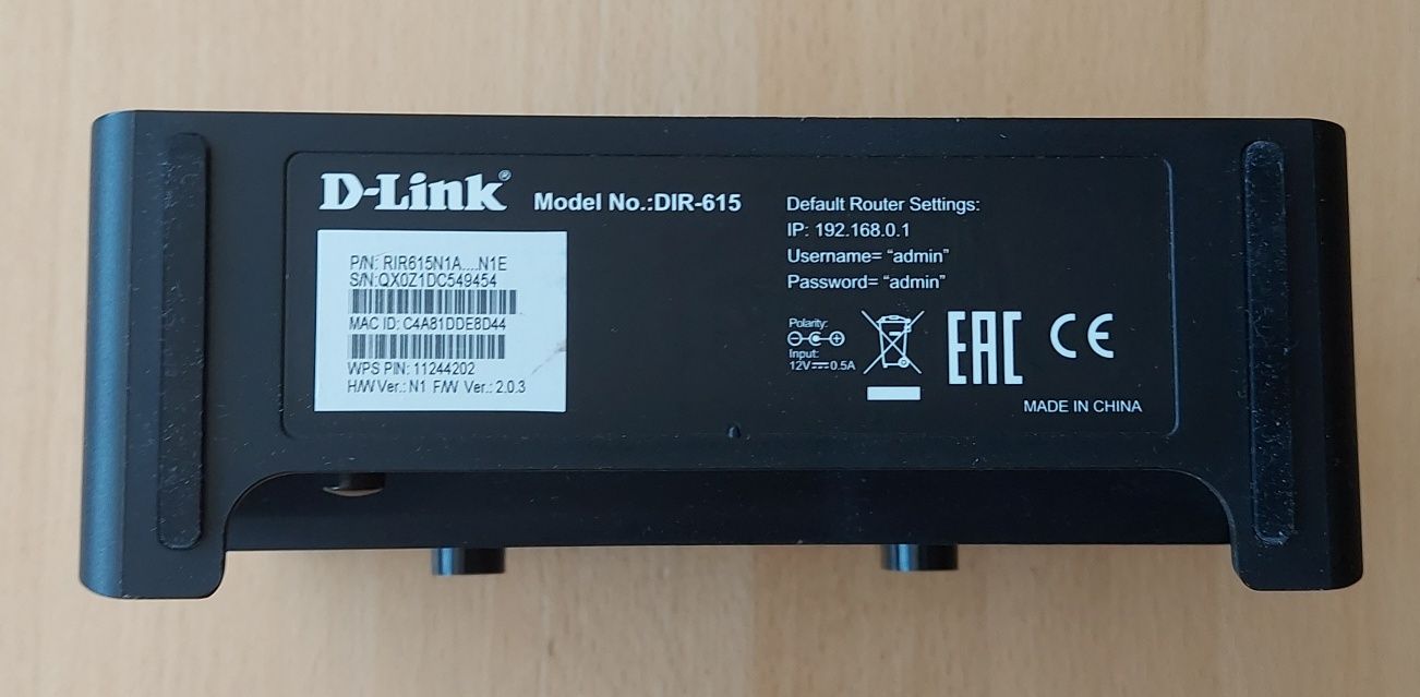 Беспроводной маршрутизатор Роутер  D-Link DIR-615 вайфай wi-fi