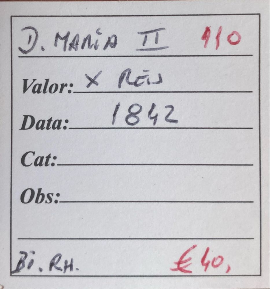 Moeda X Reis D MARIA II - 1842