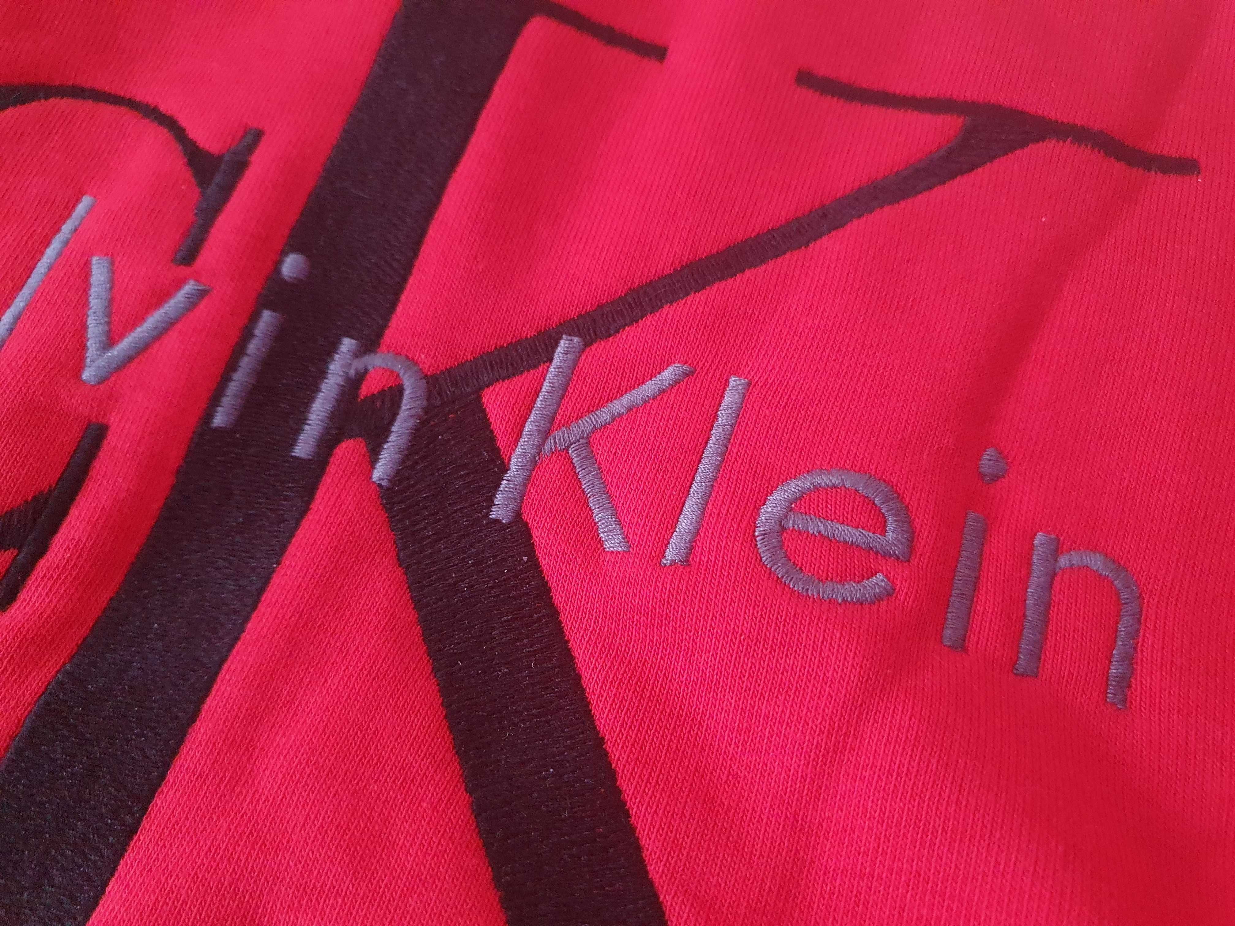 NOWA damska bluza Calvin Klein bluzka kangur CK z kapturem sportowa xl