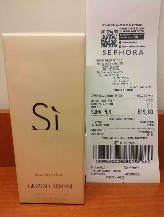 Armani Si Eau de Parfum 100 ml – ikona kobiecości, elegancja i szyk