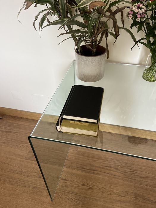 Consola/secretária de vidro