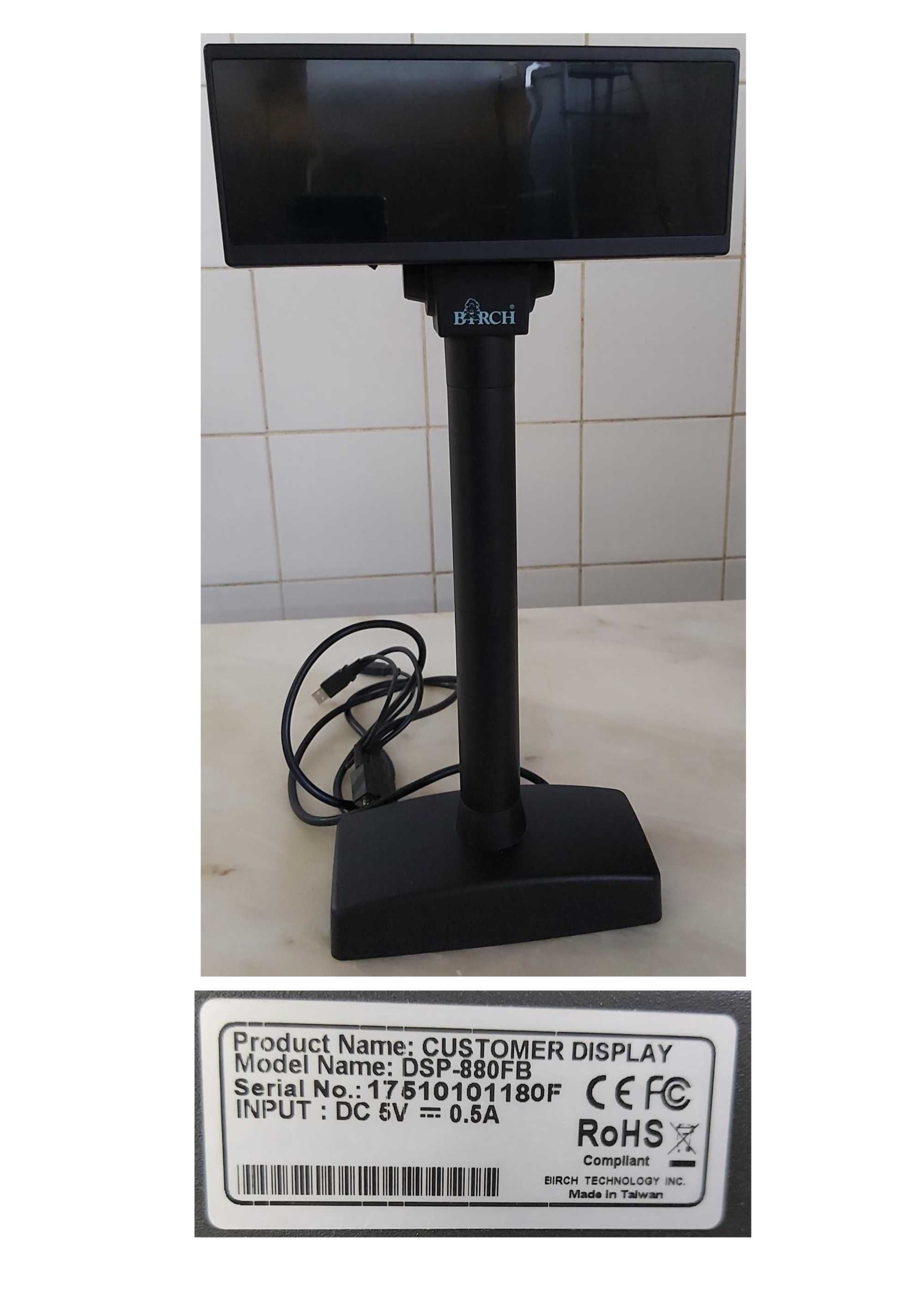 Monitor Touch, Visores Cliente, Gavetas Dinheiro, Impressoras Talão