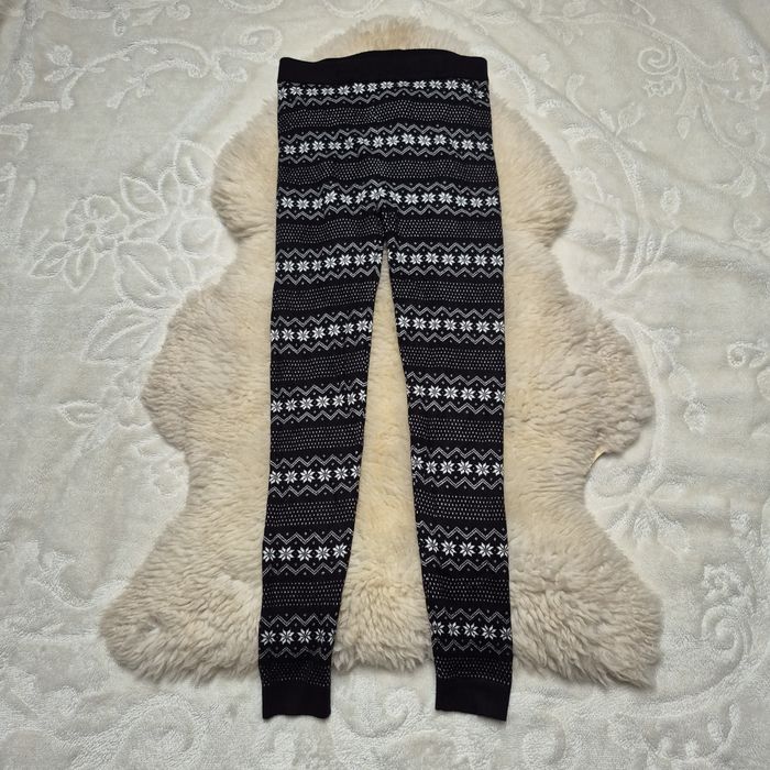 Leginsy damskie świąteczne M Czarno biale