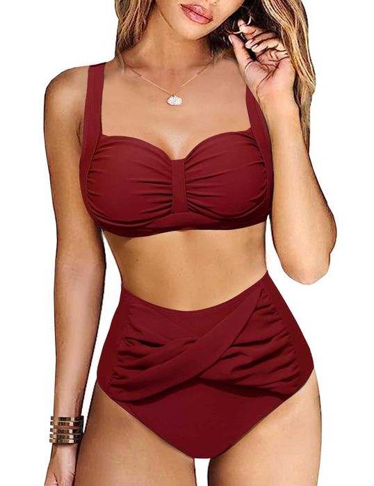 Nowy damski strój kąpielowy/dwuczęściowy/bikini/wysoki stan/ M !5317!