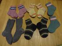 Шкарпетки для дитини теплі в язані ручної роботи