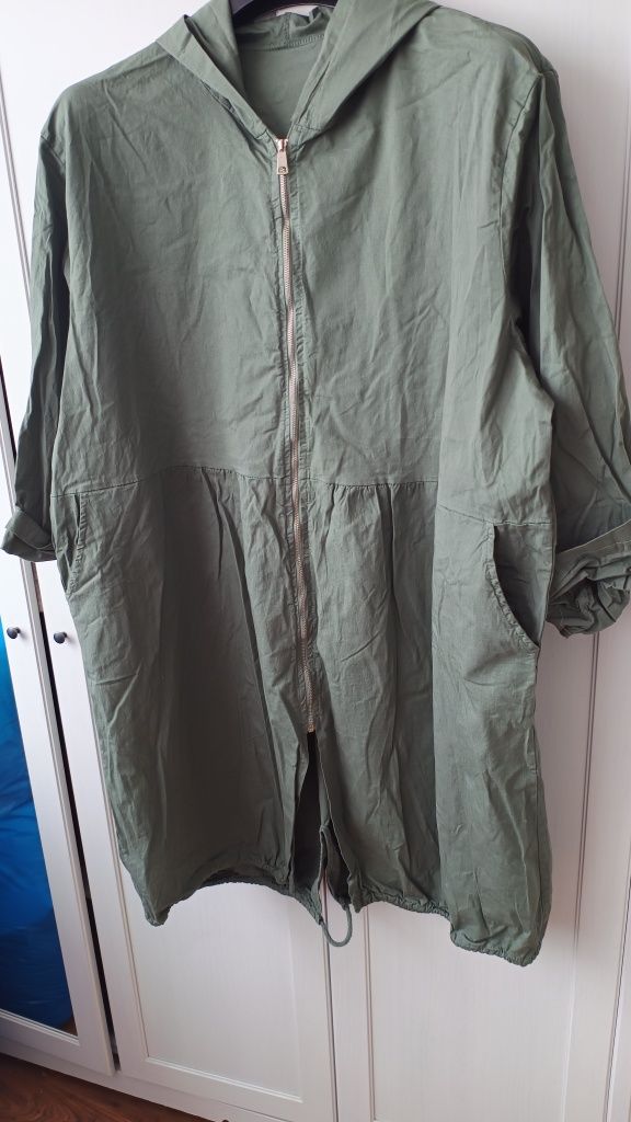 Kurtka damska bawełniana parka cienka XXXXL