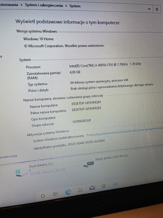 Laptop Asus A540L / intel core i3 / Karta Graficzna GeForce / 1TB Dysk