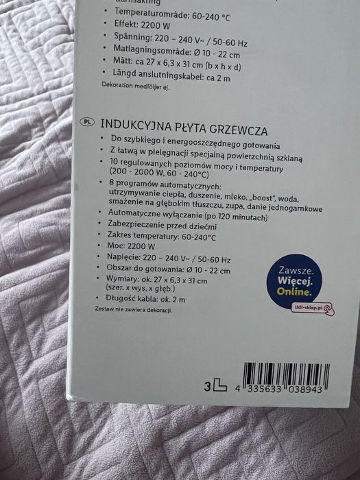 Indukcyjna płyta grzewcza
