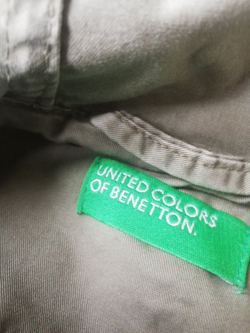 Parka oliwkowa zieleń 38 united colors of benetton