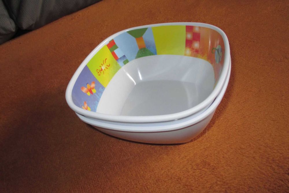 Zestaw dwóch plastikowych misek Metlex, miska plastikowa 15 x 6,5 cm
