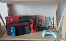 Продам консоль Nintendo Switch + Switch Pro Controller + 4 гри та ін.