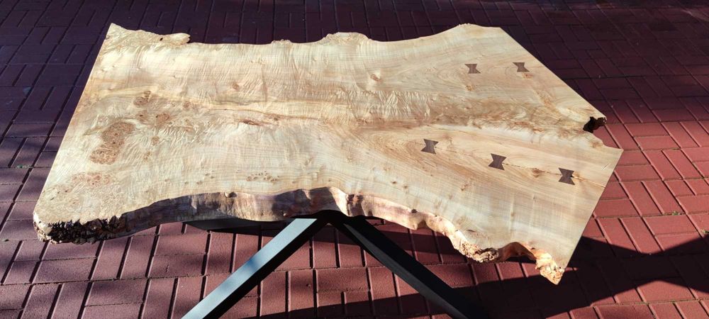 Stół dekoracyjny LIVE EDGE loft monolit czeczota