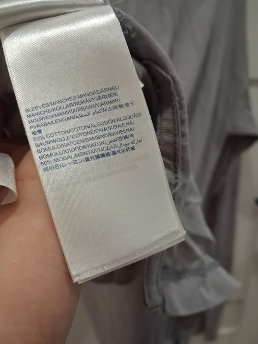 Tommy Hilfiger bluzka szara damska z jedwabiem. M