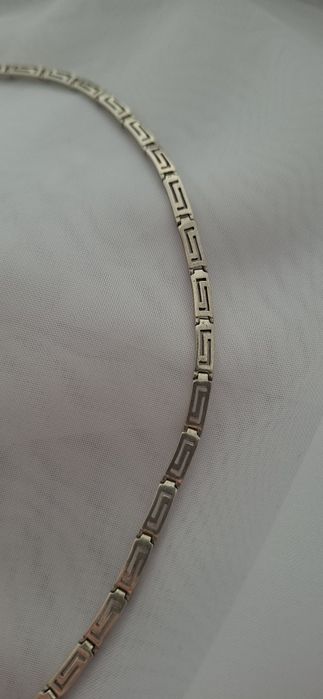 Srebrny łańcuszek Wzór Grecki 925