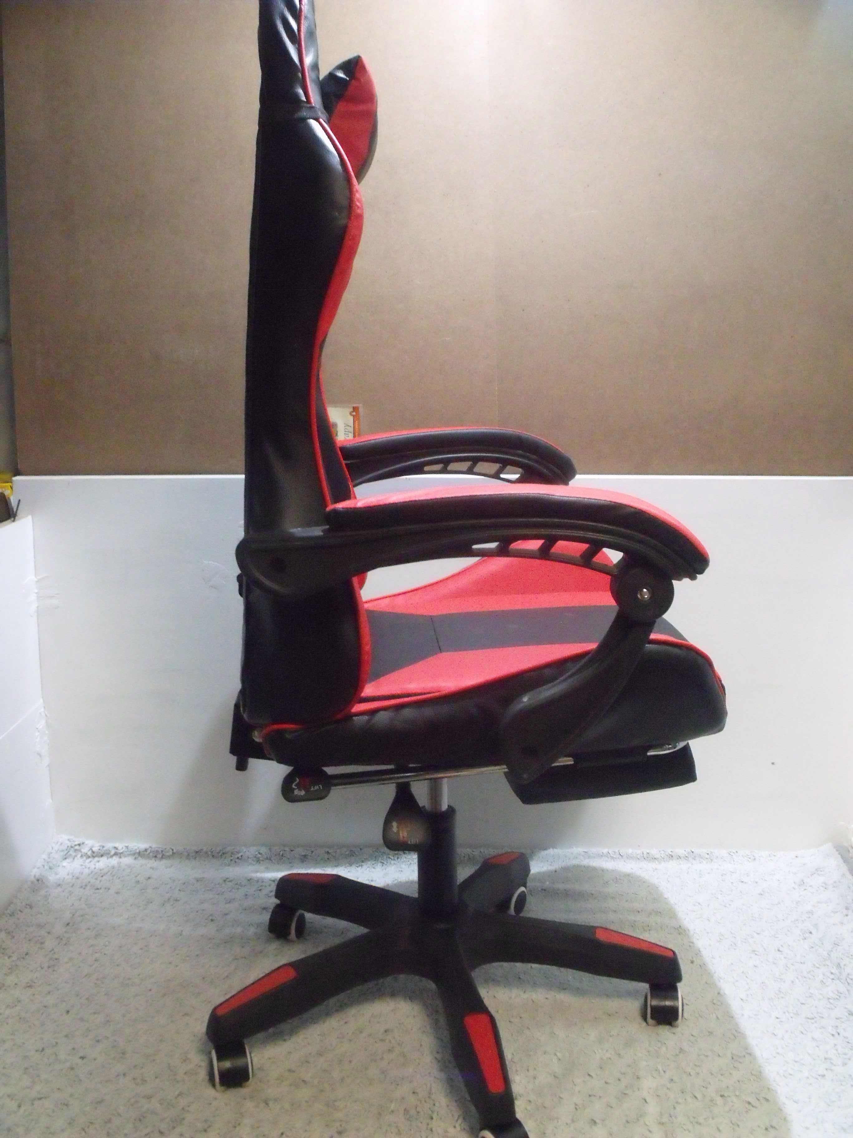 Fotel gamingowy dla gracza krzesło obrotowe kubełkowy Bakaji
