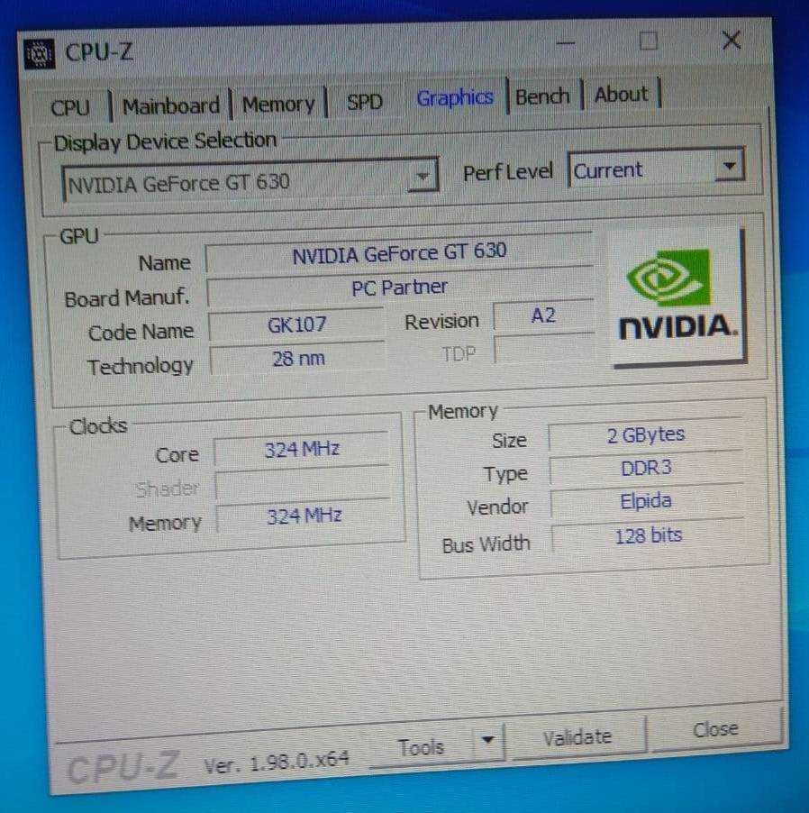 NVIDIA GeForce GT630 2Gb/128Bit/DDR3/LPr7-350 в идеале лот 10 штук