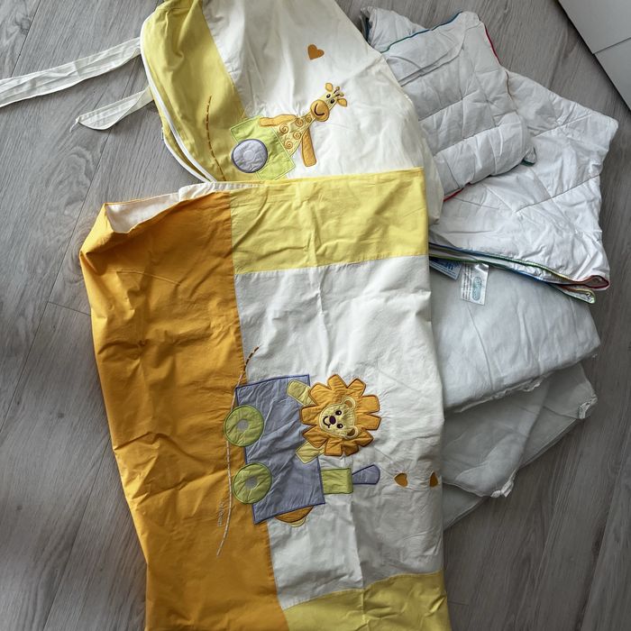 Komplet pościeli Feretti Safari Banana dla niemowląt, dzieci do żłobka