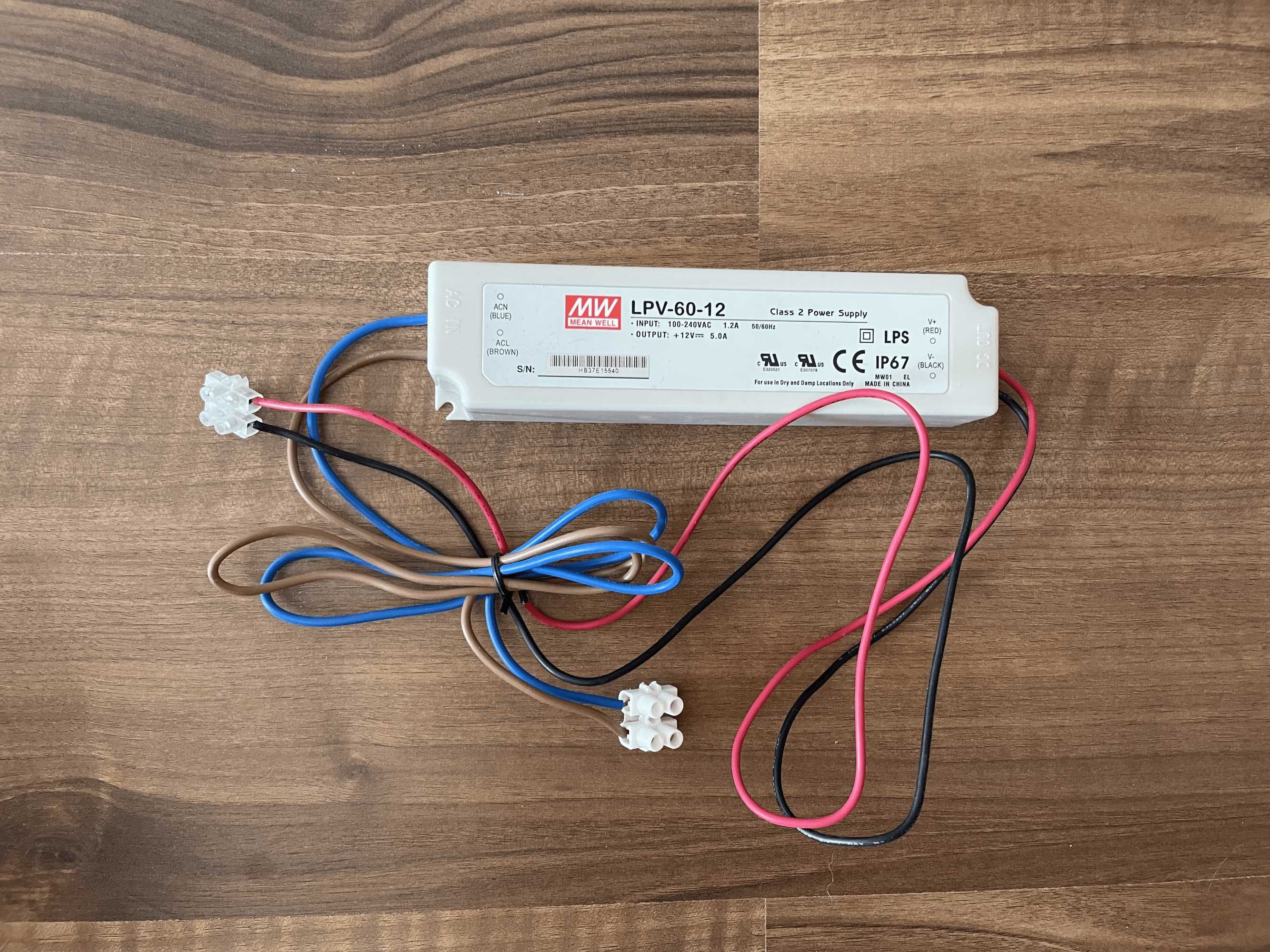 Mean Well 12VDC 5.0A 60W IP67