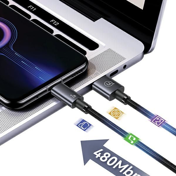 USAMS Kabel USB na Micro-USB 2A 1,2mFast Charging stalowy/tarnish