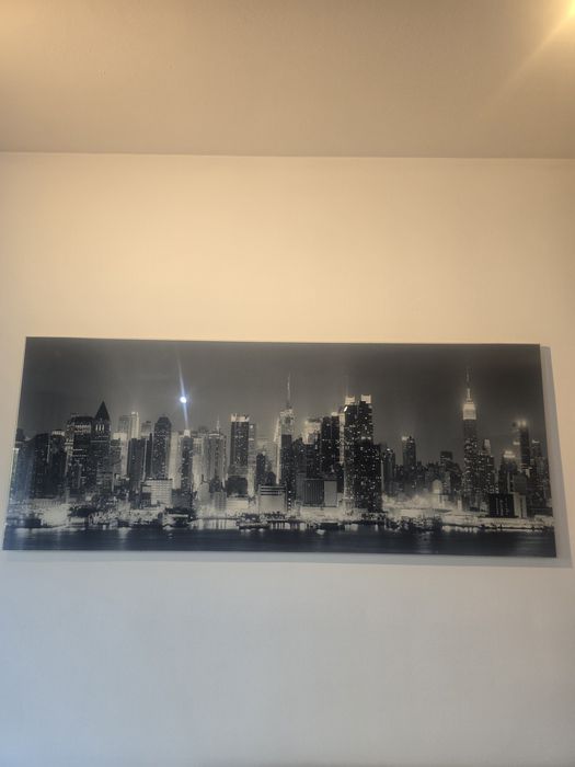 Szklany obraz panorama miasta