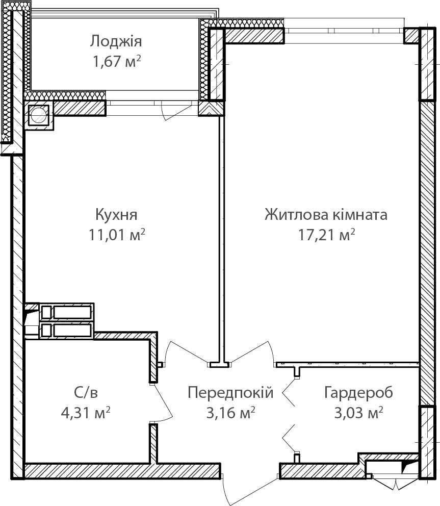 В продажі 1к квартира. Ірпінь. Розстрочка, ПВ від 30% - 430 154 грн!