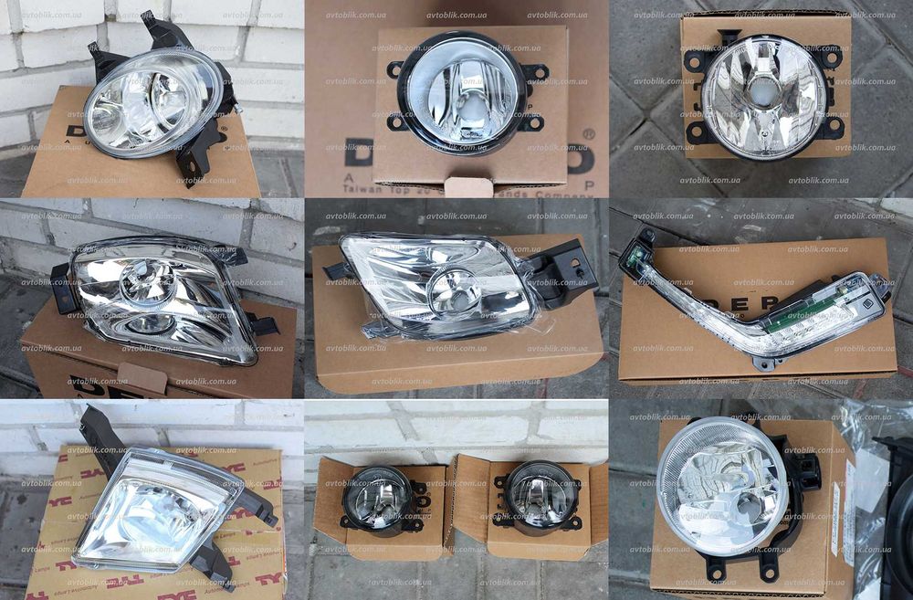 Туманки Peugeot 107/108/1007/206/207/2008/301/307/308/407/4007/5008
